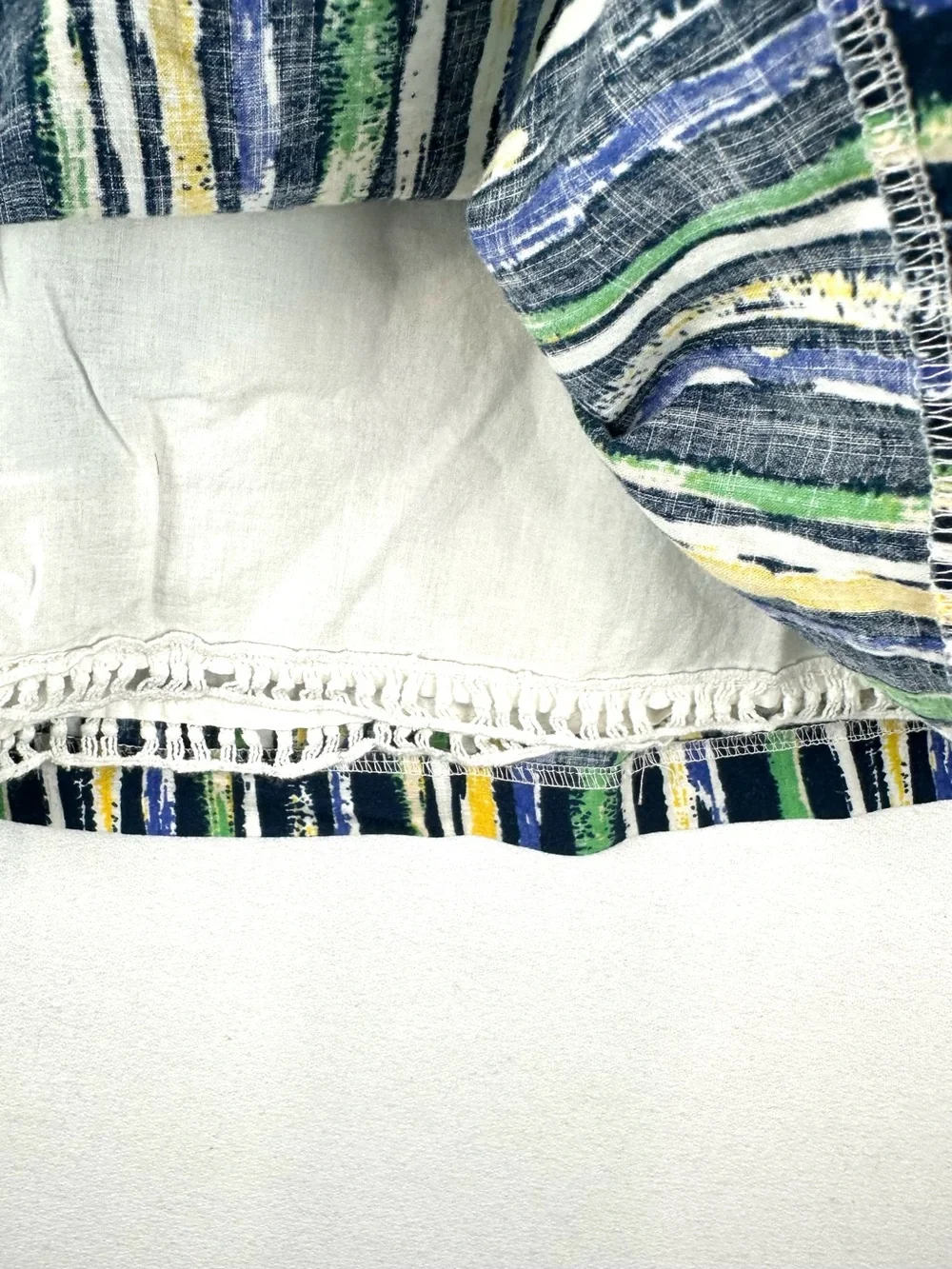 Porridge Anthropologie Stripe Mini Skirt Pull On Cotton Mix Print